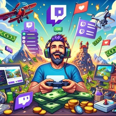 ein Streamer für Videospiele, der über Twitch sendet, mit Fans interagiert und mit Werbung Geld verdient