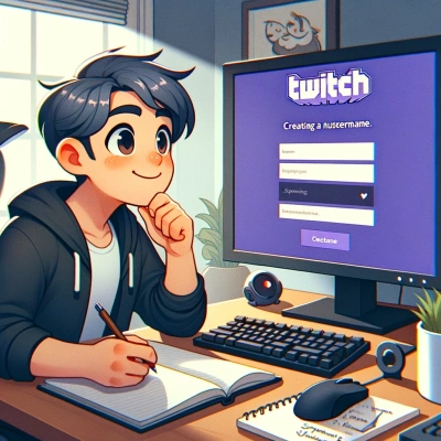 ein Jugendlicher, der mit Begeisterung sein Twitch-Konto einrichtet